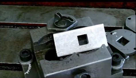 how to cut square hole in sheet metal|drilling square holes in steel.